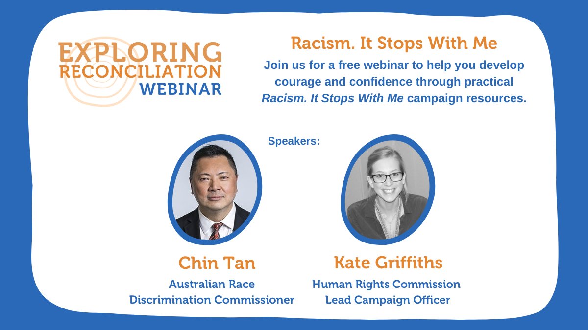 Join us for our FREE Exploring Reconciliation Webinar: Racism It Stops With Me to learn about racism and how to take action through practical campaign resources: recwa.org.au/webinar/
Tues 30 August, 3.30pm – 4.45pm AWST.

 #Reconciliation #ReconciliationWA #ItStopsWithMe