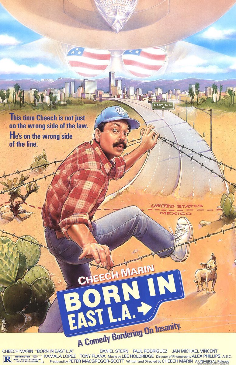 🎬MOVIE HISTORY: 35 years ago today, August 21, 1987, the movie ‘Born in East L.A.’ opened in theaters!

#CheechMarin @ThePaulRod #DanielStern #KamalaLopez #JanMichaelVincent #LupeOntiveros #AlmaMartinez #NeithHunter #LarryBlackmon #TitoLarriva #TerrenceEvans #EddieBarth