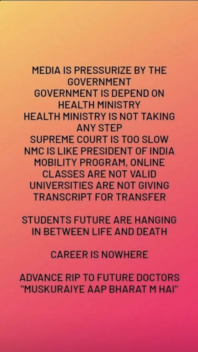 Avi00404784's tweet photo. @videshidoctor @DrDhruvchauhan @NavodayanDoctor @MedicosUnite @IMAIndiaOrg @NITIAayog @PMOIndia @boneteacher @dr_tushar_mehta @docrohan @DrSJaishankar @PMOIndia @narendramodi @DrSJaishankar @aajtak please help ukraine return mbbs student to accommodate in Indian medical university 🙏🙏🇮🇳🇮🇳🫡🫡 Modi ji you are our last hope 🙏🙏😭😭 please save the future doctors 👩‍⚕️👨‍⚕️🥼#Accomodate_in_India #saveukrainefmgs #studentsindark https://t.co/ihNxVzcxiP