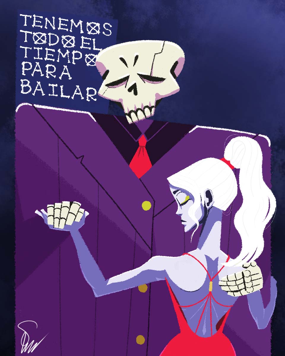 K1Cartoons's tweet image. To dance, you only have to take into account the balance of pushing and pressing, creating a constant pendulum, that and of course... not stepping on the other's feet. This is life in limbo, you are not alive, you are not dead, there is no time, we have all the time to dance.