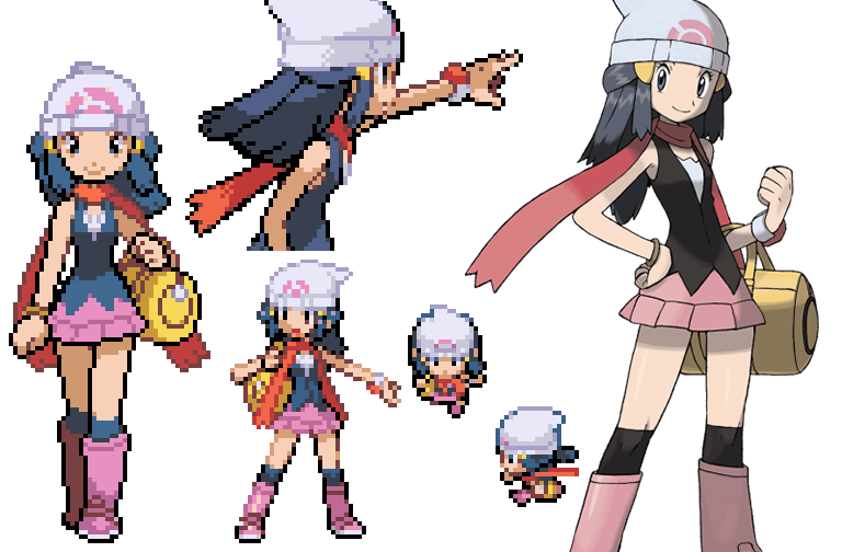 Lesbiandrea • At Doom's Gate on X: How does Dawn / Platinum wear her  scarf? A Pokémon mystery without any official answer.   / X