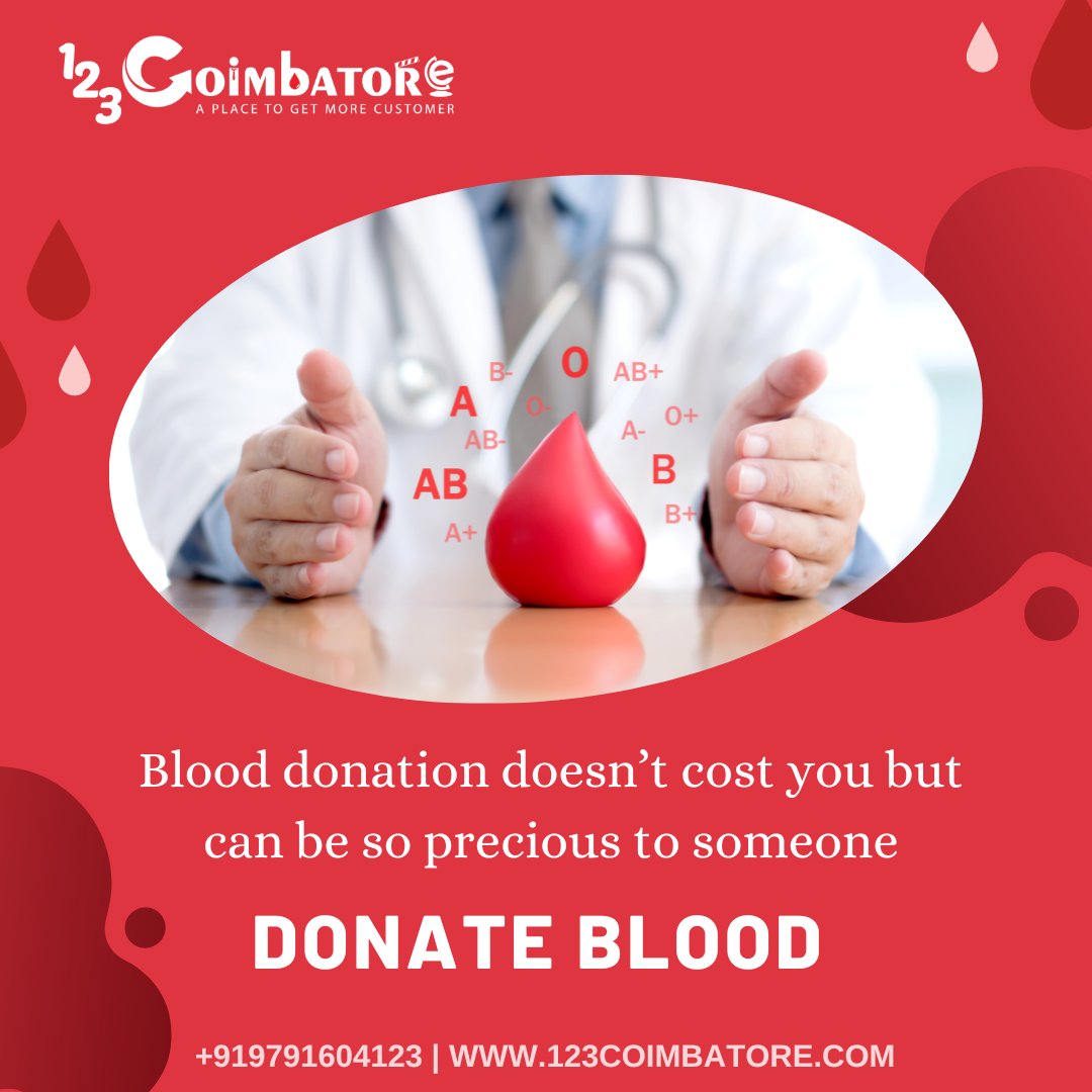 123coimbatore's tweet photo. Blood donation doesn’t cost you but can be so precious to someone...

#Blood | #BloodDonation | #saveblood| #savebloodsavelife| #Safe | #safelife| #humanity | #donate | #donateblood | #donatebloodsavelife| #123coimbatore| #donatebloodsavelives| #123coimbatoreblooddonors| https://t.co/asqtHUwCIM