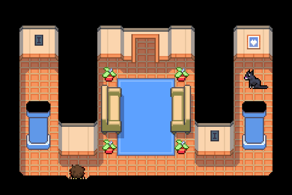 PhilllChabbb's tweet photo. A couple of screenshots from one of my 1st game 
Lone Ghost &amp; Cat (👻&amp;🐈) #pixelart #unity https://t.co/vL8kkiXUWC