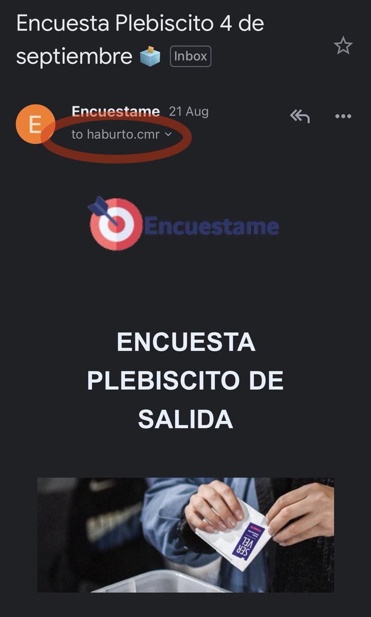 erocannera's tweet photo. Hace un tiempo creé este correo exclusivamente para recibir información de @FalabellaAyuda. ¿Me pueden explicar por qué le filtran mis datos a una empresa que realiza encuestas por correo? https://t.co/r8axBmU9h9