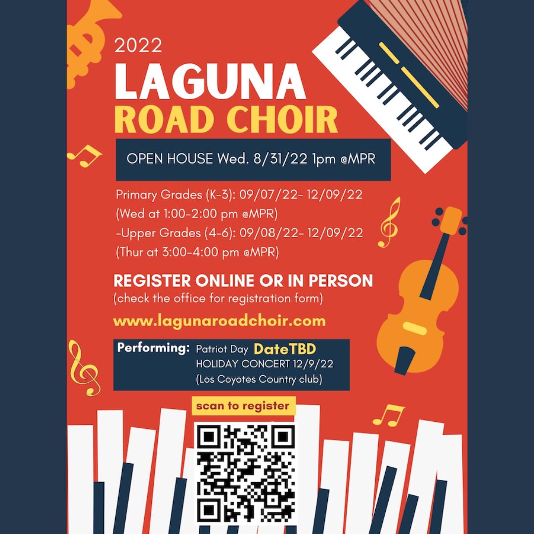 Interested in the Laguna Road Choir? Register today!