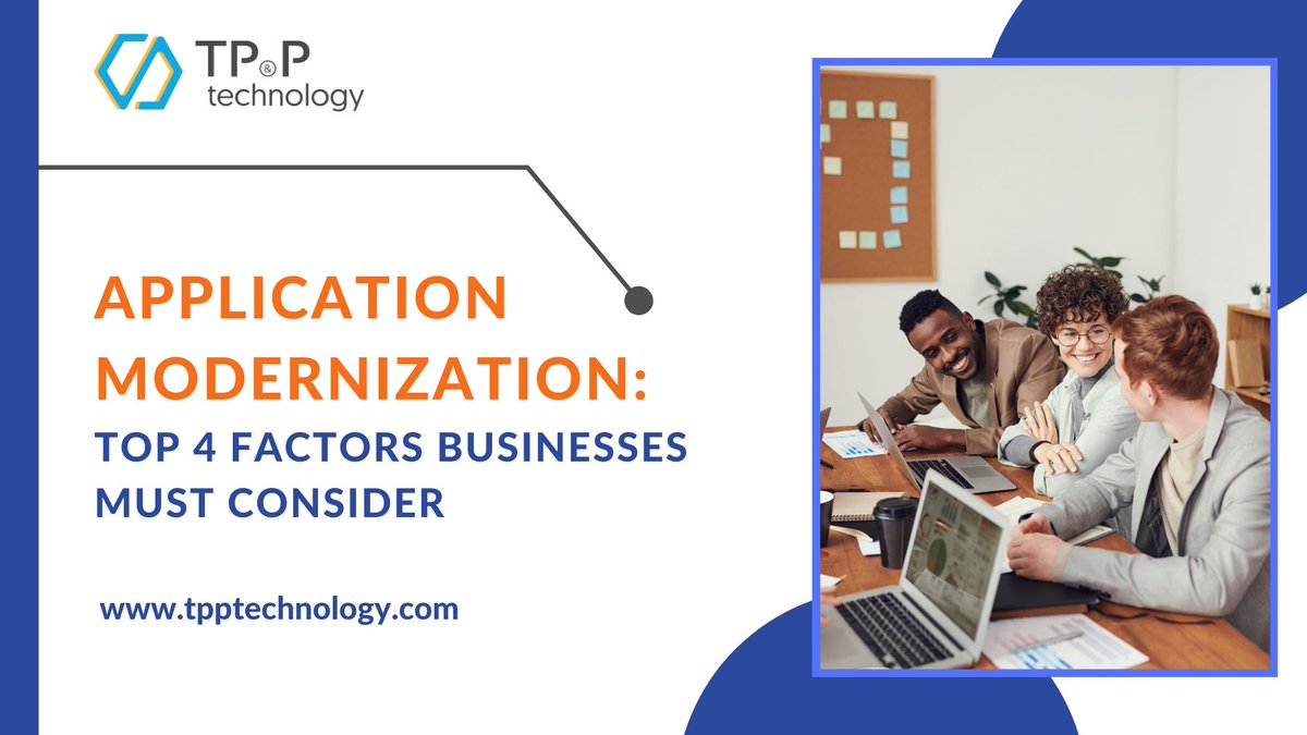tpptechnology's tweet photo. Application Modernization: Top 4 Factors Businesses Must Consider
Read more:https://t.co/LbRcaNONkr 
#softwaredevelopment #tpptechnology #technicalsolutions https://t.co/dy6UoB5NAv