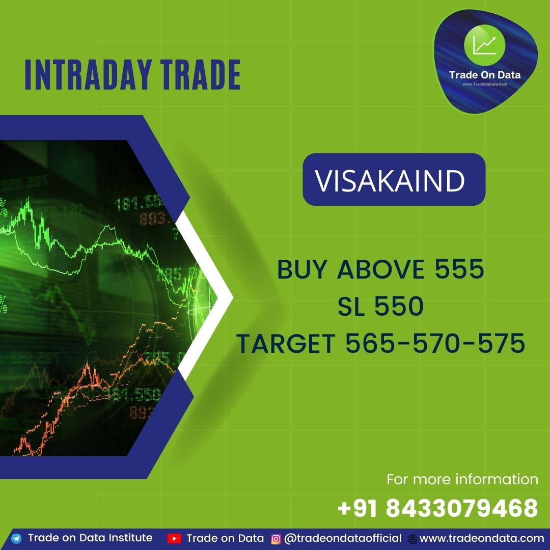 TradeOnData_'s tweet photo. VISAKAIND BUY ABOVE 555
SL 550
TARGET 565-570-575
#stockmarkettraining #learnstockmarket #tradeondata #VISAKAIND https://t.co/zqmcFNw4a7