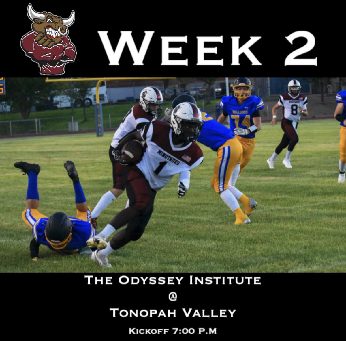 OdysseyFootball's tweet photo. #TheOdysseyInstitute #GoMinotaurs https://t.co/sWyRRnieRD