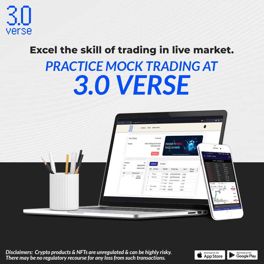 real3Verse's tweet image. Start mock trading. Make your Monday - a skillful Monday.
.
.
#real3verse #cryptotrading #mocktrading #MondayMotivation #cryptocurrency #Cryptos