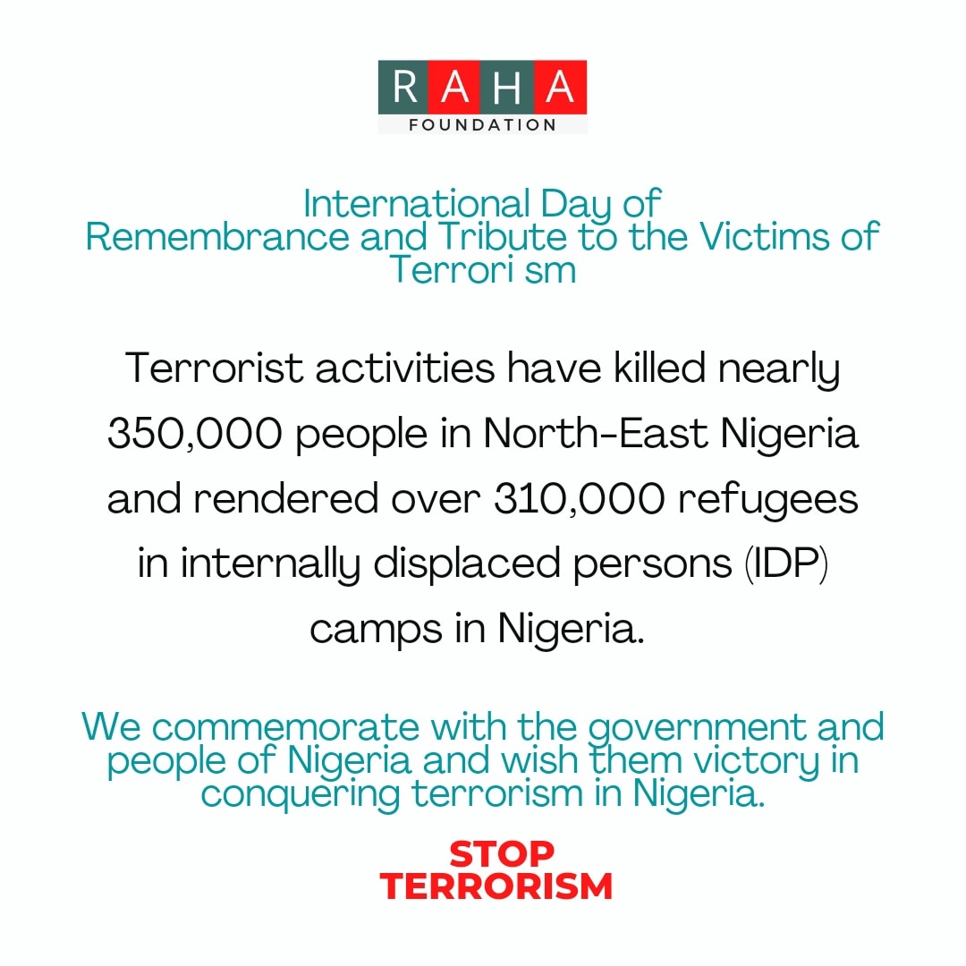 raha_foundation's tweet photo. Too many lives and homes has been lost to terrorism in Nigeria
This impedes current and future development plans of the country, it's people and children specifically.

We wish the country and others victory over terrorism.

#Nigeria #Peace #SDGs #development #unitednatons https://t.co/NJ3AmlKcEL