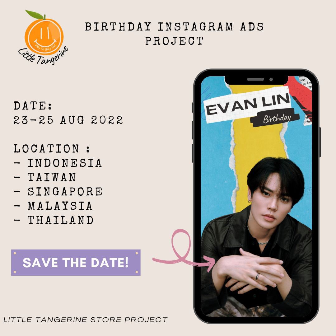 lil_tangerin95's tweet photo. [ #EvanLin #林彦俊 27th BIRTHDAY PROJECT🎊 ] - Instagram Ads 🤩🥳 

🖇: 23 - 25 August 2022
Locations : 
📍Indonesia 
📍Taiwan 
📍Singapore 
📍Malaysia
📍Thailand 

PS : Pls do tag/mention us if you found the ads

By Little Tangerine Store 🍊
#LinYanjun #Evanism https://t.co/prw747bpTE