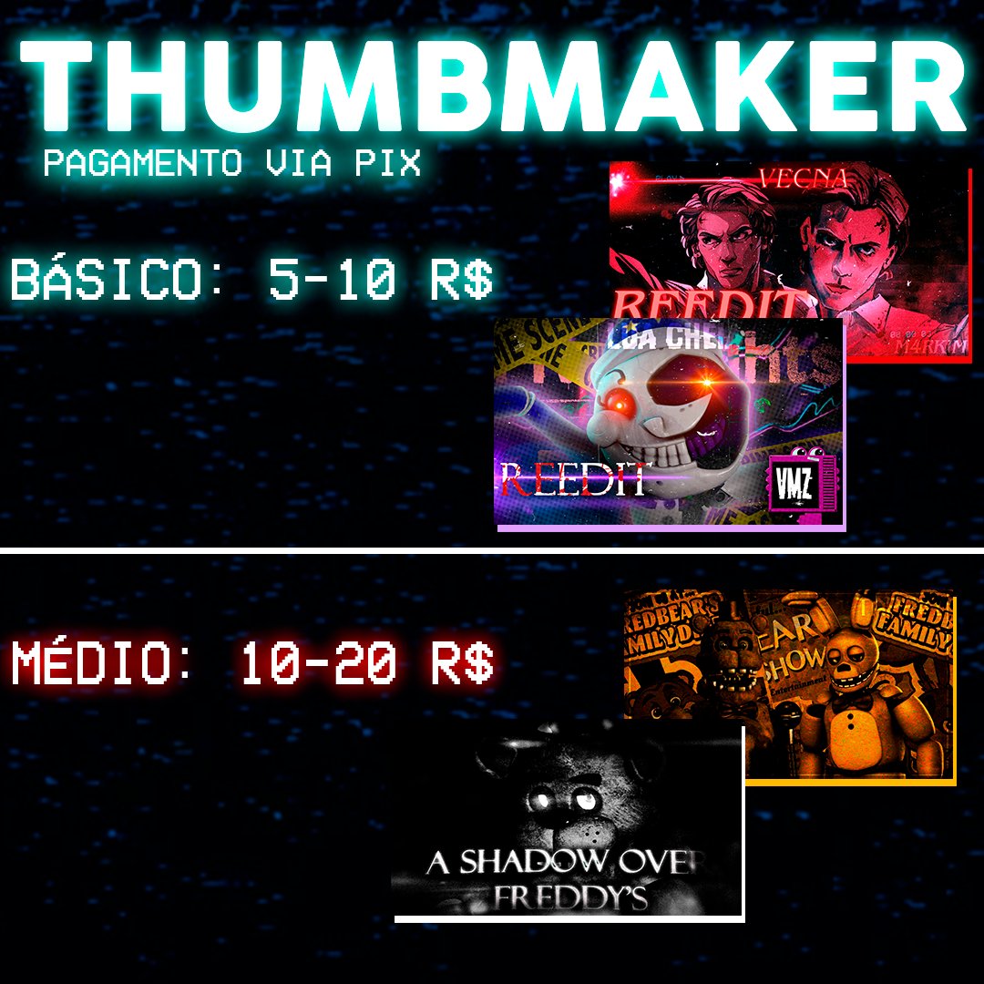 _Srdio_'s tweet photo. 🚨ATENÇÃO A TODOS!!🚨
Eu estou fazendo uma nova tabela de preços para comissions!
Agora além de thumbs, eu faço icons/posters!

#desing #thumbnail #thumbmaker #comissionsopen #comission #poster #postermaker #customicon #Marketing 
#FNAF 

Interesse => chama dm

❤️+🔁 = Love u https://t.co/541wJyw5Rm