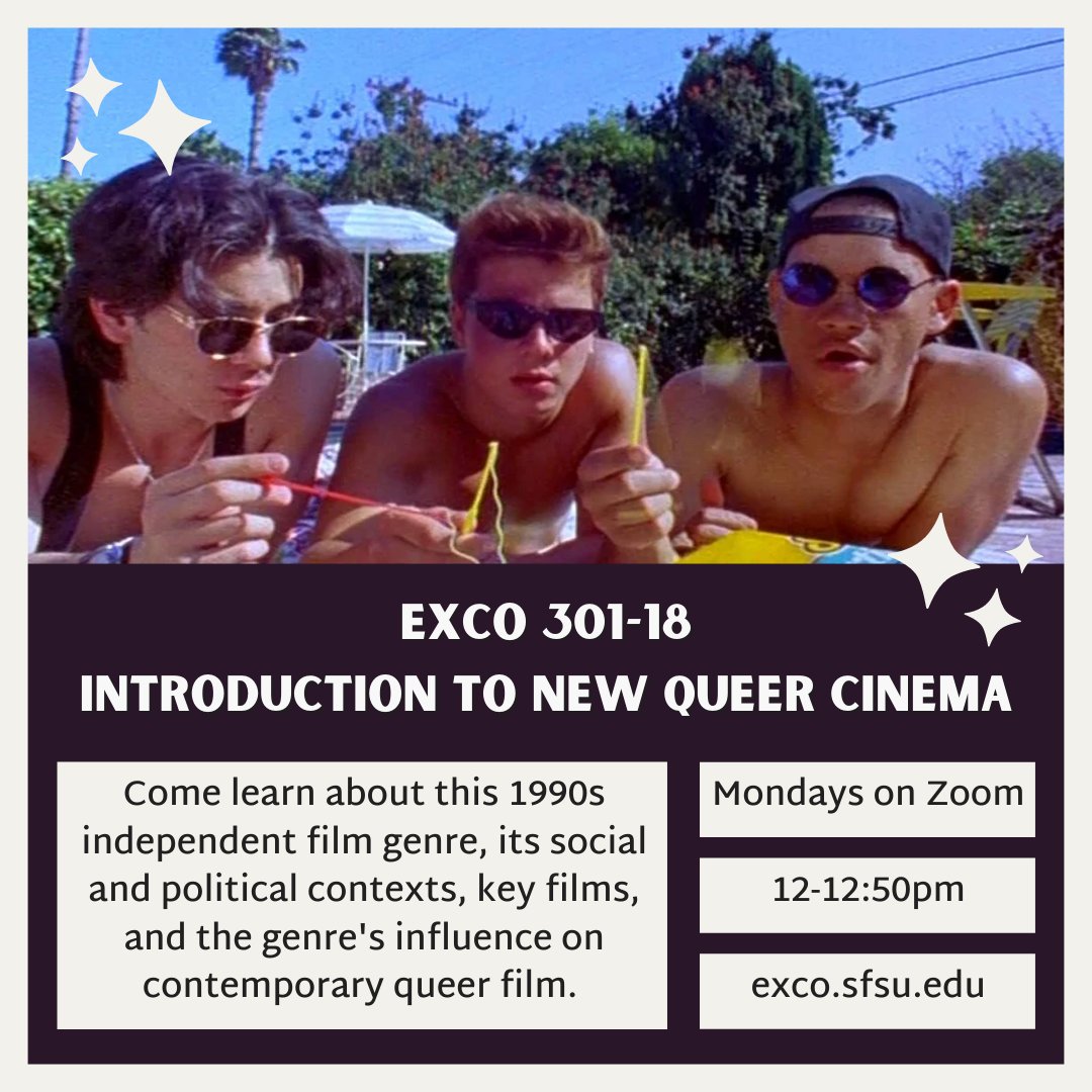 SFStateEXCO's tweet photo. Hi everyone! We hope you are enjoying the last day of summer! If you need an extra unit towards graduation, then consider taking one of the classes that we offer here in EXCO!

#sfstateexco #sfstate #sfsu #sfsustudentlife #sfsugators #sfsu23 #sfsu24 #sfsu25 #sfsu26 https://t.co/rKIUjwBaHY