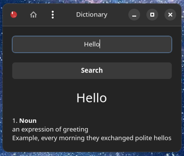 nanna7077's tweet image. trying out the libadwaita and made a single language dictionary with python. what should I add next to it? 🤔

check it out on github.com/nanna7077/Dict…

#Gnome #gtk4 #libadwaita