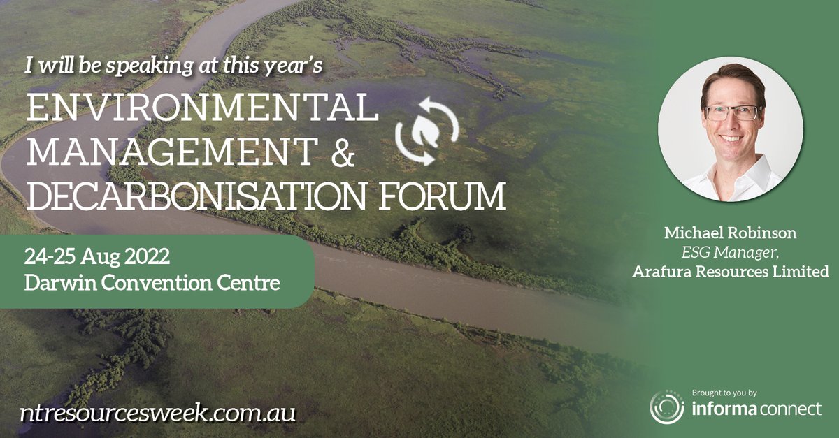 Arafura’s ESG Manager, Michael Robinson, will be presenting at the Environmental Management & Decarbonisation Forum this week. The Forum aims to bring environmental practitioners together to share environmental innovations. Find out more here: bit.ly/3R2OeCK