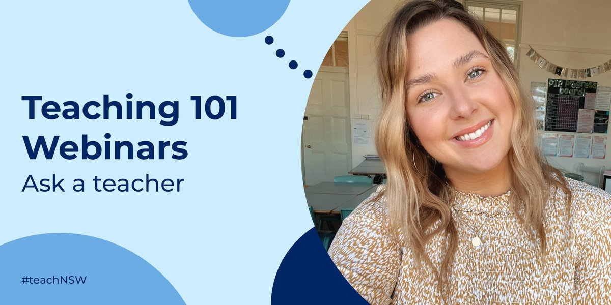 teachNSW's tweet photo. Do you have questions about a career in teaching? Register now for the Ask a Teacher webinar with the Teach NSW team to learn more about teaching in NSW public schools and have your questions answered by an experienced teacher: https://t.co/qoI2TZZMY9.

#teachNSW #Teaching101 https://t.co/4EzUaU5Rrx