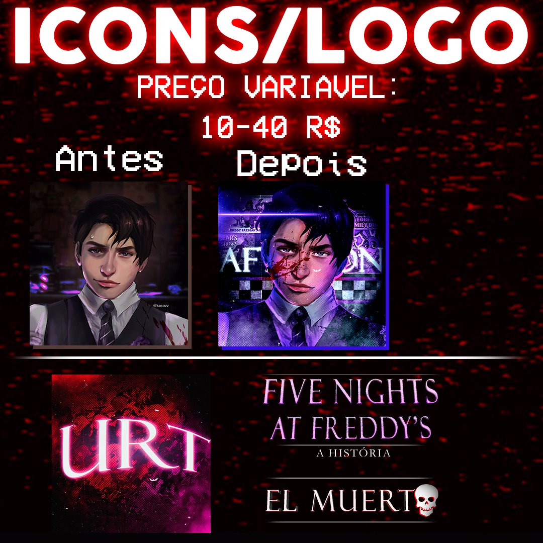 _Srdio_'s tweet photo. 🚨ATENÇÃO A TODOS!!🚨
Eu estou fazendo uma nova tabela de preços para comissions!
Agora além de thumbs, eu faço icons/posters!

#desing #thumbnail #thumbmaker #comissionsopen #comission #poster #postermaker #customicon #Marketing 
#FNAF 

Interesse => chama dm

❤️+🔁 = Love u https://t.co/541wJyw5Rm