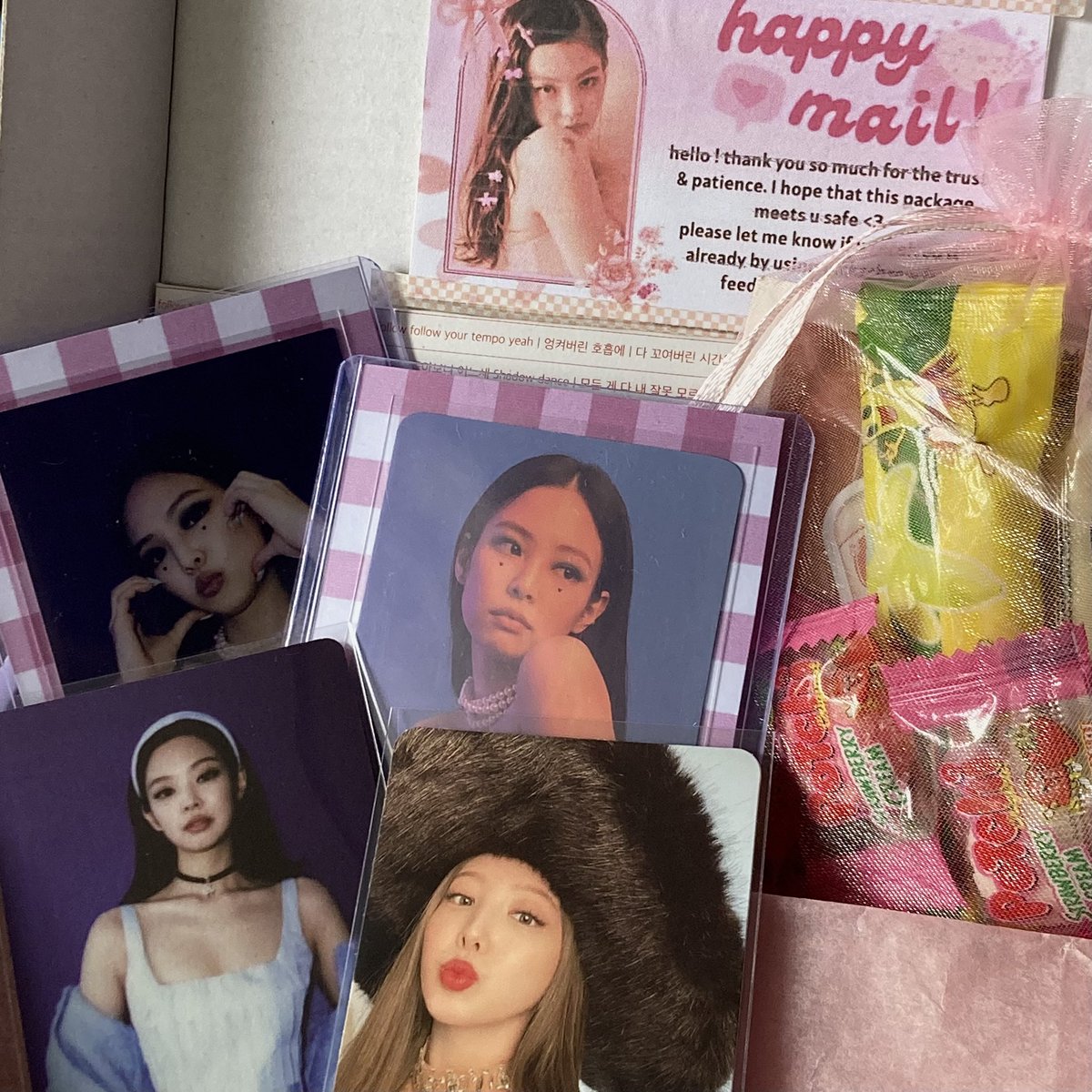 moominbbyy's tweet photo. ✿ 𓈒 today’s love &amp; happy mail .˚ ぅ 📦 ♡︎

         jennie and nayeon came home safely <3 thank you so much @jnklvrica for letting me adopt these two pretty girls! grabe sparks nila lalo na ng packaging and freebies mo 💗 ‘till next time! 🫶🏻

// #ickzchrew 💌 #misamails . . ! https://t.co/ibD8imYoHf