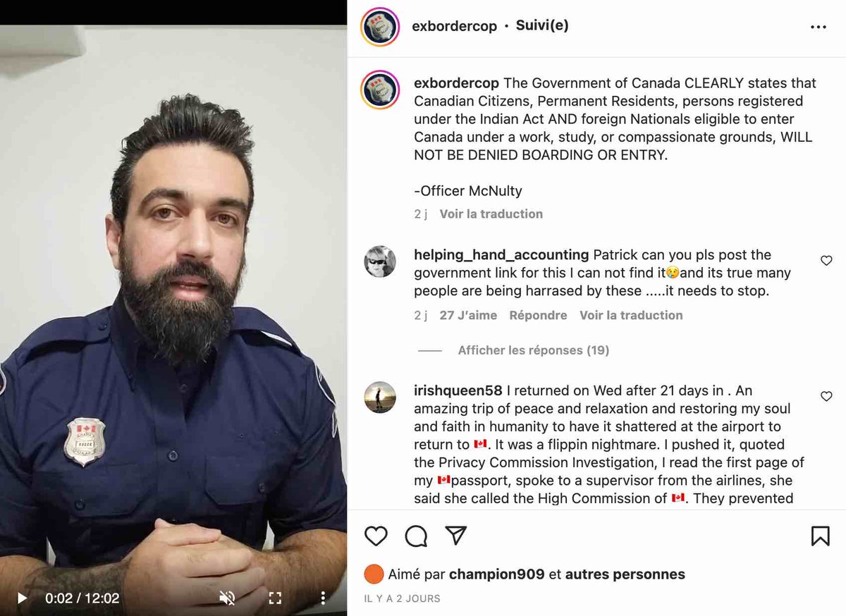 logixca's tweet photo. Nouveau lanceur d'alerte qui était agent de l'#ASFC mais qui ne l'est plus et qui dénonce maintenant #ArriveCan et bien plus.
https://t.co/WPajvpPxvH
#OfficerMcNulty #StopArriveCan
Pendant ce temps, Justin Trudeau continue de terroriser les Canadiens qui reviennent au pays. https://t.co/6qcEr3mV9m