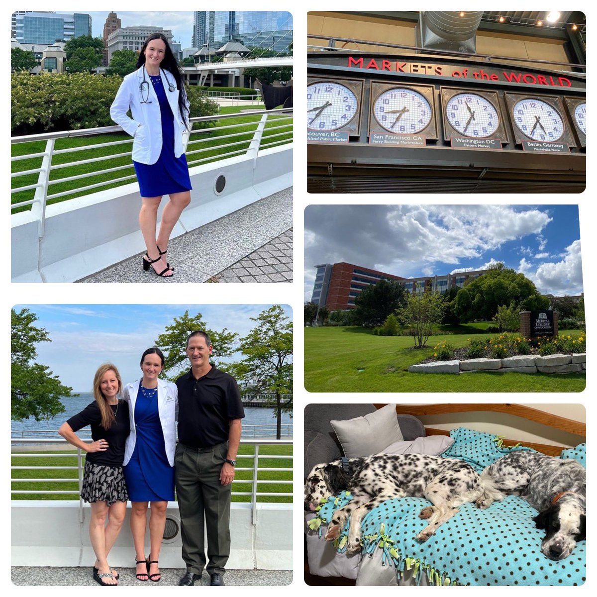 What a weekend! It was Jeri’s turn to get her white coat! She showed us the Medical College of Wisconsin campus, Wauwatosa, and Milwaukee, too! 😍 
(She also got a night with the pups! 🐾)
#WhiteCoatCeremony2022
#proudparents
#wauwatosa #tosarocks
#milwaukee