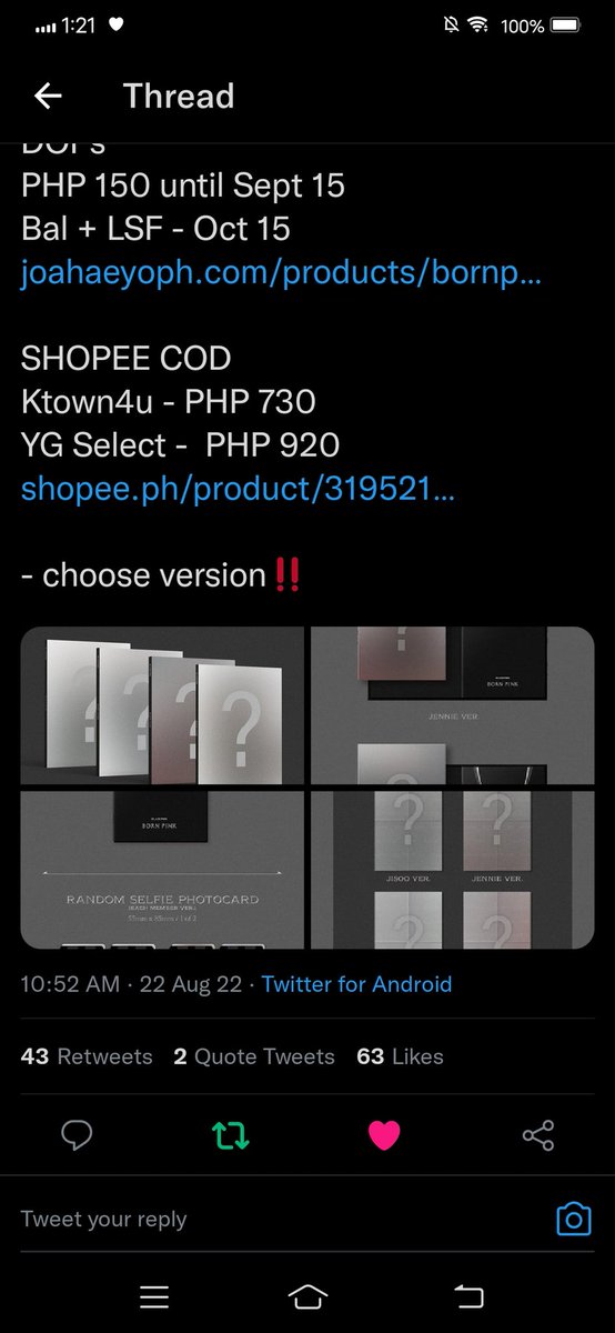 MINTJOKO's tweet photo. @Joahaeyo_Ph #BLACKPINK 

this is soooo nice thank you so much for this giveaway! 🥺🖤💗

@EOREUMWANG @MINKISANI @jonghoflwr @d0ntfoIIow @lovelyhangyeom https://t.co/42Ram5f5fi