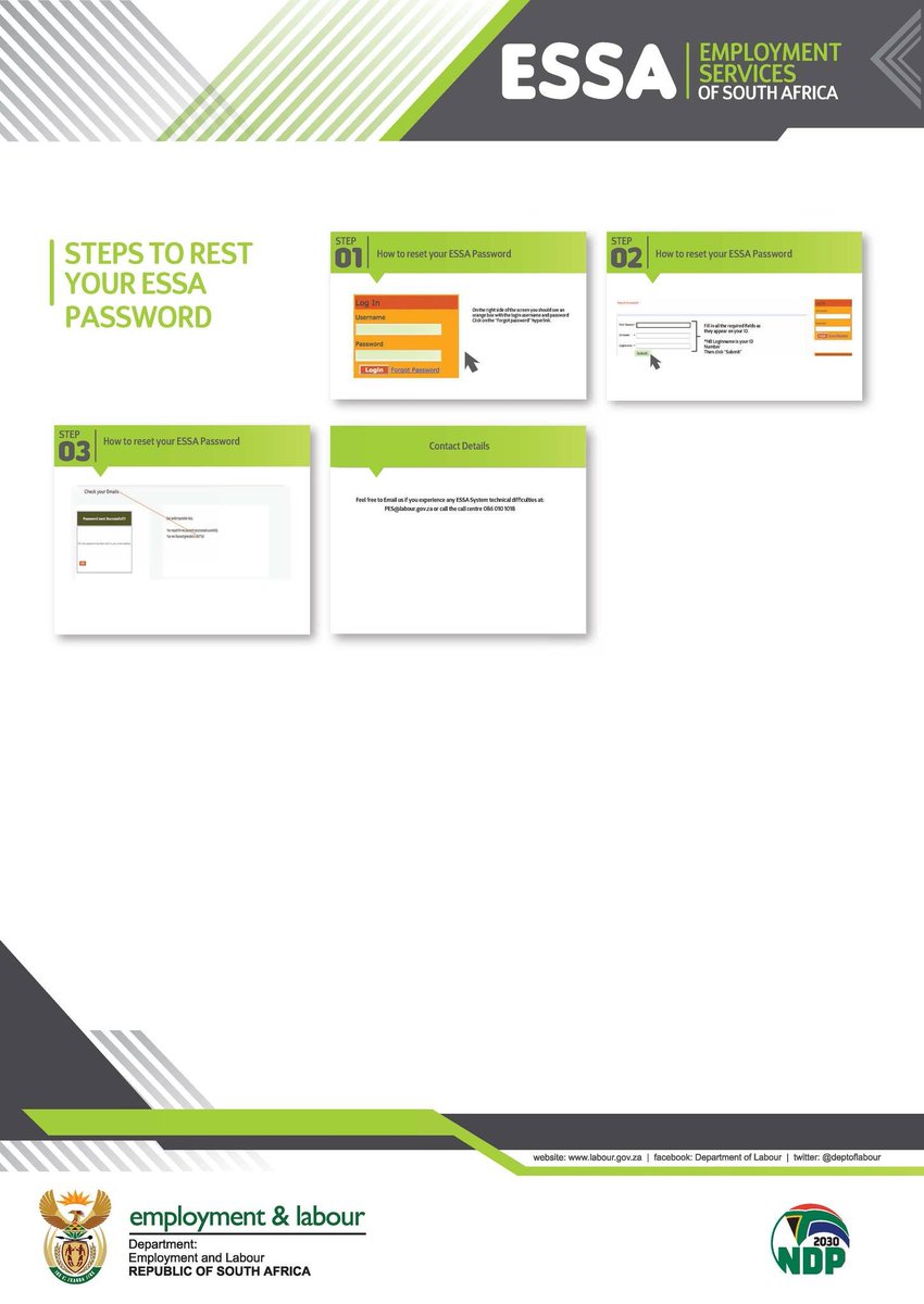 RMakukuli's tweet photo. Department of Employment and Labour

[Read] Step by step guide on how to REGISTER on #ESSA  https://t.co/gp8M2M3WKP... 

#Employment https://t.co/RnPek7F0nY