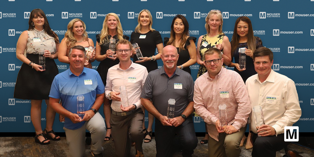 MouserElecEU's tweet photo. Congratulates to the 2022 winners of the annual Mouser Best-in-Class Awards 👏🎉 These awards recognise the incredible individuals from our manufacturer partners who demonstrated exemplary teamwork and top performance 🙌 Well done again! 🤩 https://t.co/N76ozWwBpK https://t.co/AQ8FiznLgy