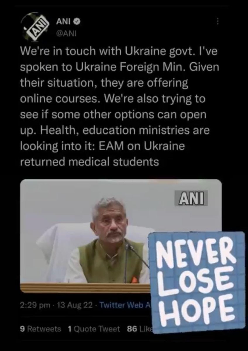 clixb1's tweet photo. Koi kuch bol kyu nahi rha 🤷. Nahi MEA nahi Government 🤷. Students ke bare me bhi socho we are the future of this country. Doctor banke India hi aenge to yahi k log ka bhala hoga - India ka Bhala hoga 🇮🇳

@narendramodi @DrSJaishankar @PMOIndia #studentsindark #saveourfuture https://t.co/3cvJ70XRCM