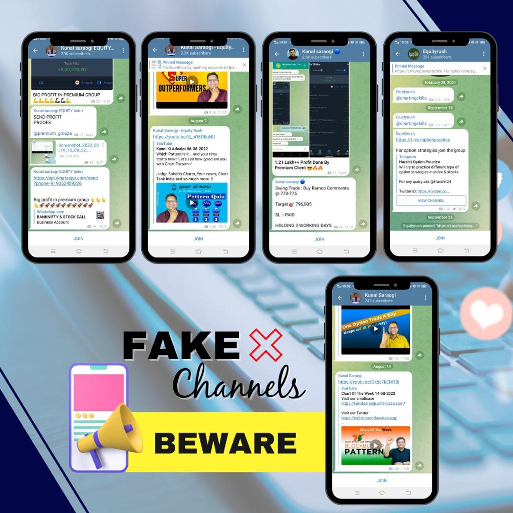 equity_rush's tweet photo. 🚨 ALERT ! 🚨

These are 100% Fake ❌ Channels,
Kindly Unsubscribe it.
#beware #fakechannels

#equityrush #telegram
@kunalsaraogi https://t.co/kvyaPwEt3E