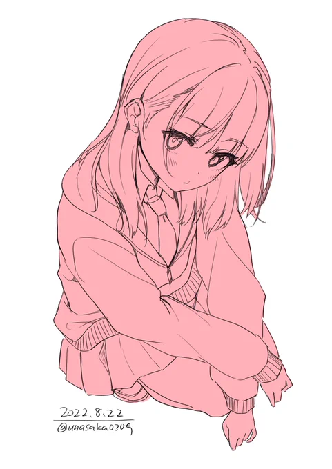 上目遣い 