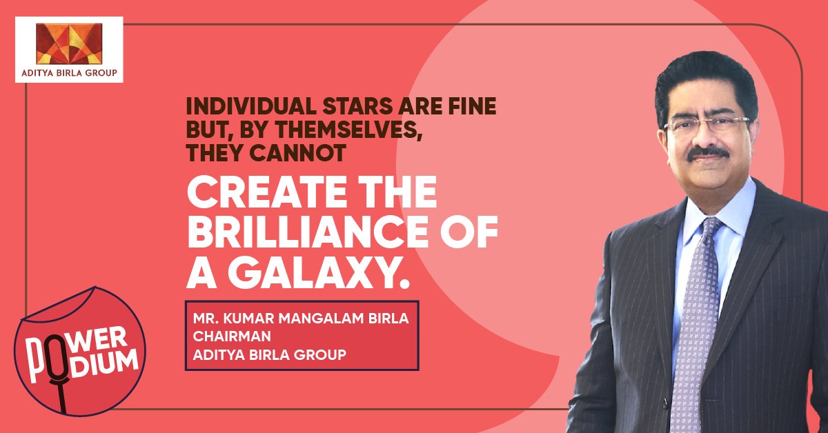 AdityaBirlaGrp's tweet photo. United together, our minds shine brighter than ever. Team work always helps the dream work.
#AdityaBirlaGroup
#BigInYourLife
#MrKumarMangalamBirla
#PowerPodium https://t.co/AfmzABYt6e