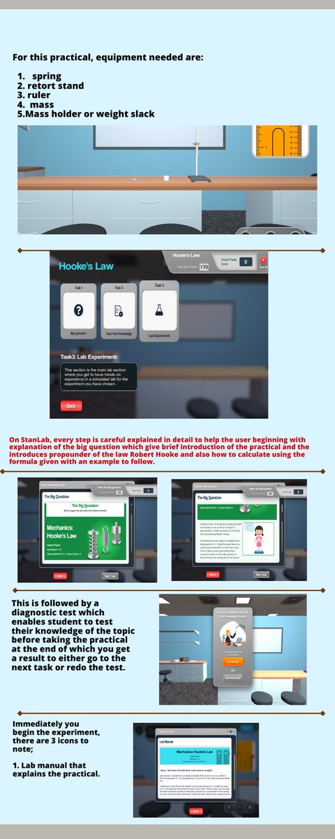 Mhizrachy41's tweet photo. While trying out the Hooke's law and other experiments on @StanLabHQ  today, I heard myself saying "if science was made this easy, fun, and very engaging then no one will complain about  science being difficult to comprehend.
Thank you #stanlab
#stanlabexamprep #stanlabvr https://t.co/xDSSSL7r6N