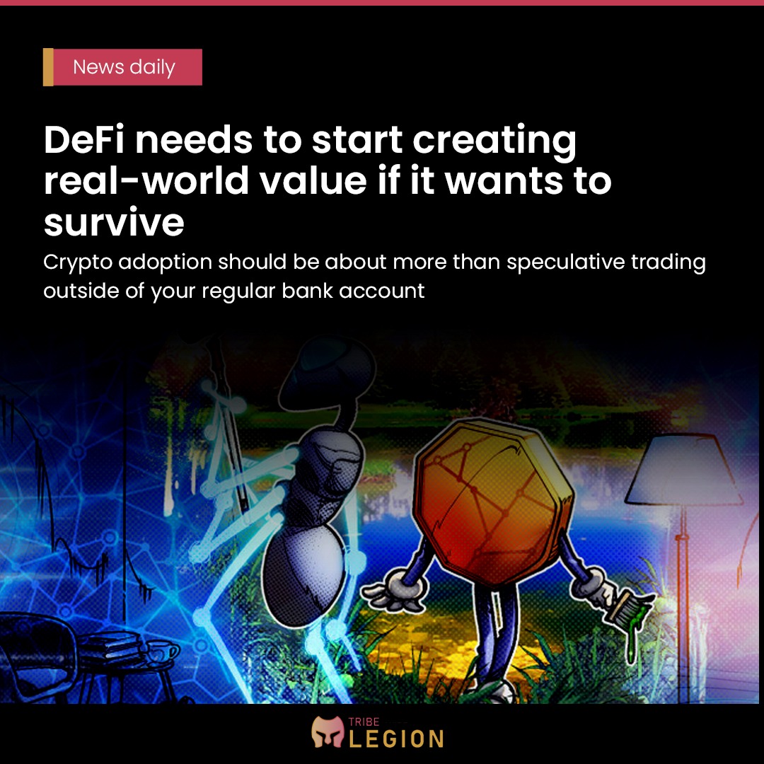 cryptotribe_in's tweet photo. DeFi needs to start creating real-world value if it wants to survive
Crypto adoption should be about more than speculative trading outside of your regular bank account
@epnsproject
#educationalpost #epnsproject #Coinbase #cryptocurrencies #cryptonewsdaily #CryptoNews https://t.co/rAOnt39j2j