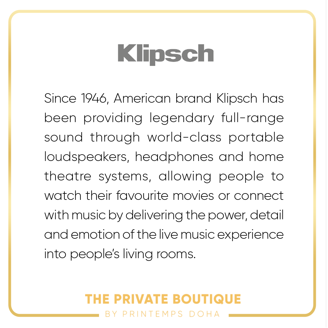 متوفر حصريًا في البوتيك الخاص لدى برنتان، مكبرات الصوت العالمية المدهشة من كلبش والتي تتميز بصوت قوي غاية بالنقاء وعلى مستوى واسع النطاق، من خلال مكبر الصوت المحمول وسماعات الرأس.