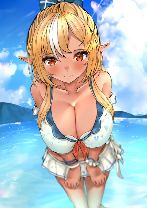 上目遣い+だっちゅ～の=最強
#しらぬえ 