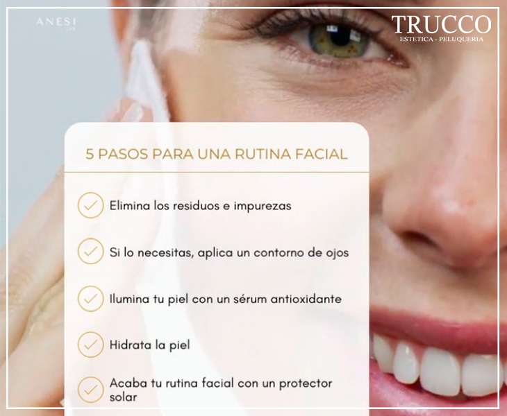 eyptrucco's tweet image. Rutina facial con Anesi Lab en 5 pasos:
- Elimina residuos e impurezas.
- Aplica contorno de ojos.
- Ilumina con sérum antioxidante.
- Hidrata.
- Aplica protector solar.

#anesi #drv #skincare #cuidadofacial #rutinadiaria  #tratamientosesteticos #esteticaypeluqueriatrucco