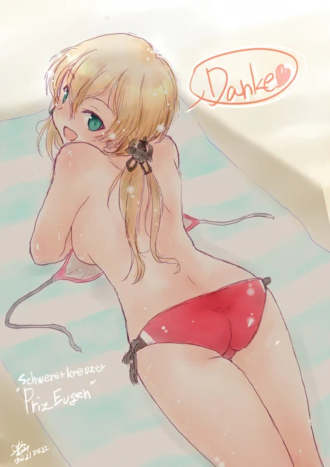 そしてオイゲンの進水日#艦これ #プリンツ・オイゲン進水日 