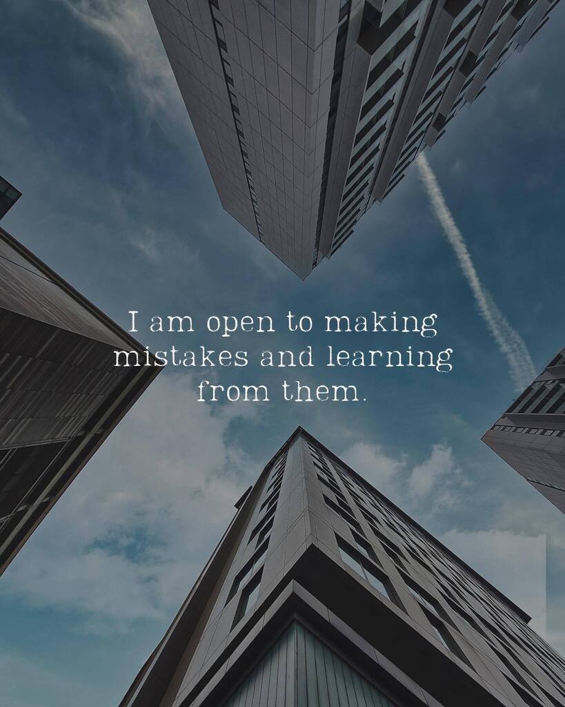 threesixfiveMCR's tweet photo. ✨ DAILY AFFIRMATION ✨
I am open to making mistakes and learning from them.
.
.
.
.
.
#affirmation #dailyaffirmation #positiveaffirmation https://t.co/sysvH7IoZ6 https://t.co/yCqLdaz2Q8