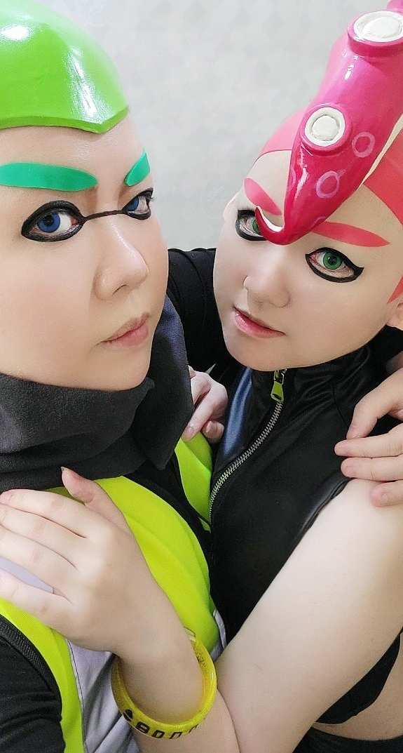 aassddjjkkll2's tweet photo. ⚠️コスプレ⚠️スプラトゥーン2

🦑💚38ラブラブ！❤️🐙
--
3：@a341422710
8：@aassddjjkkll2

--
#splatoon2cosplay
#イカコス https://t.co/fU89Fhr2Qu