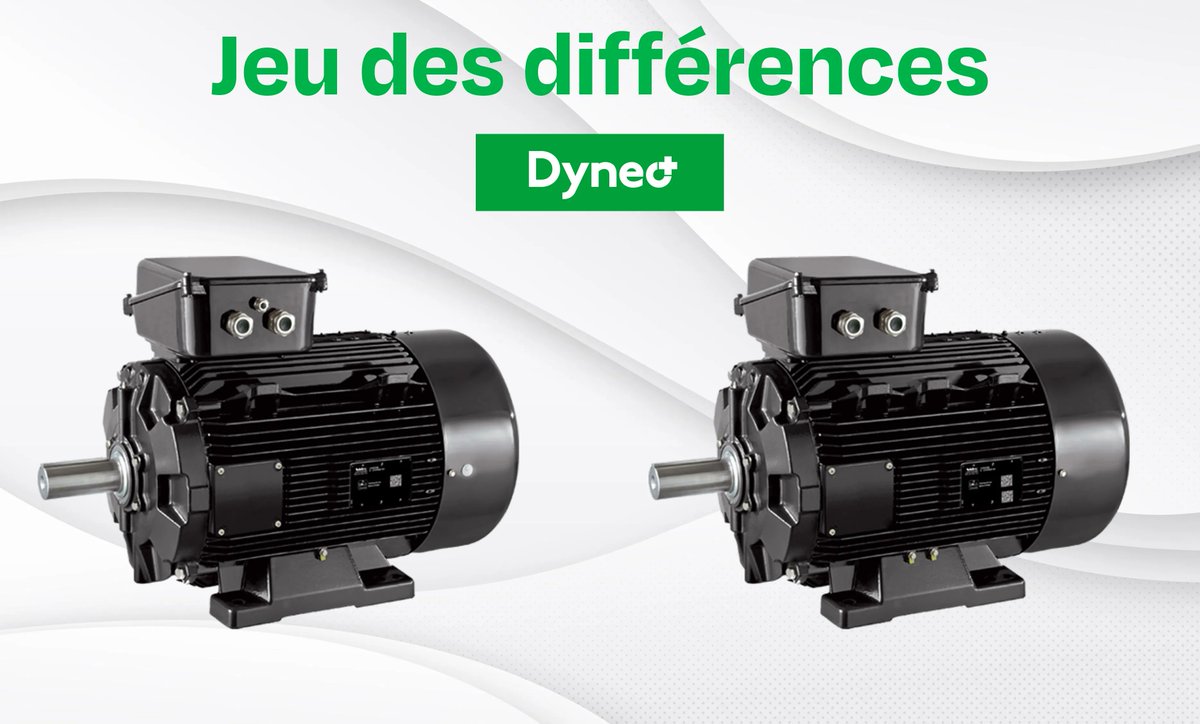 Leroy_Somer_en's tweet photo. [Motors &amp; Drives] Let's see how well you know the Dynéo+ motor.
In this image there are differences. Can you find the errors that have crept into the right image?
Tell us in the comments how many you found.

#Nidec #LeroySomer #Dyneo #Games #Summer2002 https://t.co/sxUDM72LXX