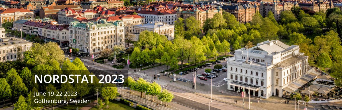 nordstat2023's tweet photo. first twitter announcement of NORDSTAT 2023, the 29th Nordic Conference in Mathematical Statistics! 19-22 June 2023 in Göteborg, Sweden. 

Preliminary program at https://t.co/iS1qUCvowY 

Register to the mailing list for more news. Retweets appreciated #nordstat2023 https://t.co/EDws3m8zm8