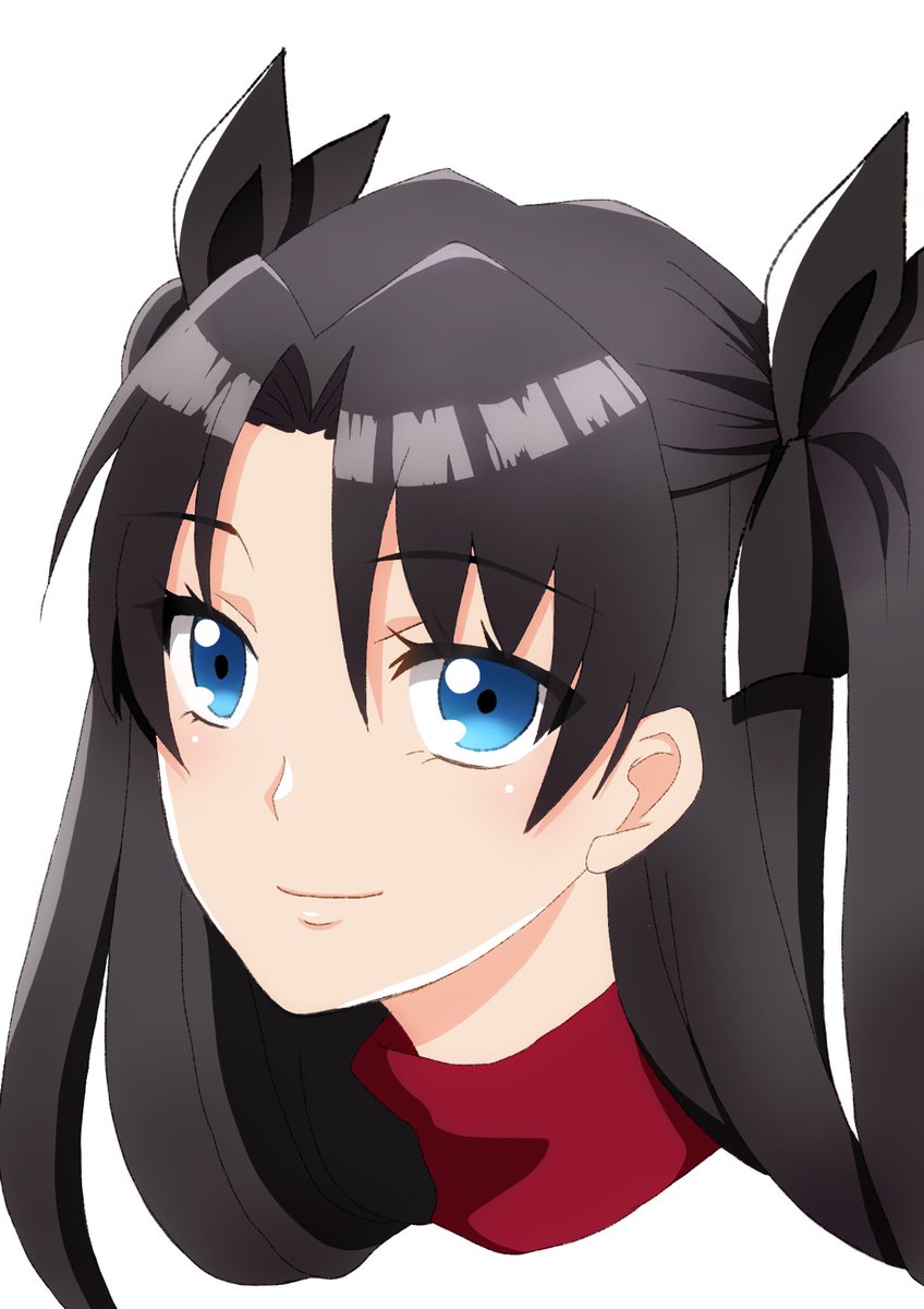 遠坂凛 「初めてのデジタルイラスト(スマホで指描き塗り) 2ヶ月前くらいに塗りました 思っ」|くれはのイラスト