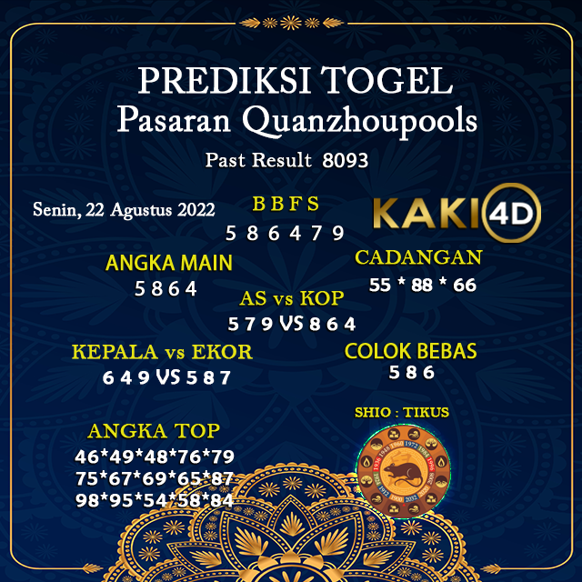Kaki4D's tweet photo. PREDIKSI QUANZHOUPOOLS
MINGGU, 22 Agustus 2022
Follow Social media :
FB : https://t.co/ChKHZEYbDS
Whatsapp +62 859-4730-6282

#slotonline #judionlineterpercaya #judicasino #bandarjudi #bandarjudionline #situsjudionline https://t.co/vFBWVNdnJF