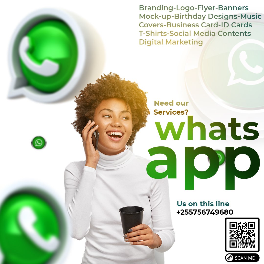 Watsapp Me for anything concerning graphics designing through this line 0756749680