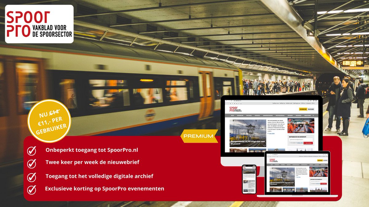 SpoorPro's tweet image. SpoorPro.nl is het online vakblad voor de Spoorsector
Lees alle artikelen moeiteloos op meerdere apparaten tegelijk en ontvang exclusieve kortingen op evenementen. Sluit een startabonnement via:
spoorpro.nl/abonneren/?utm…
 
#SpoorPro #Spoor #Premium