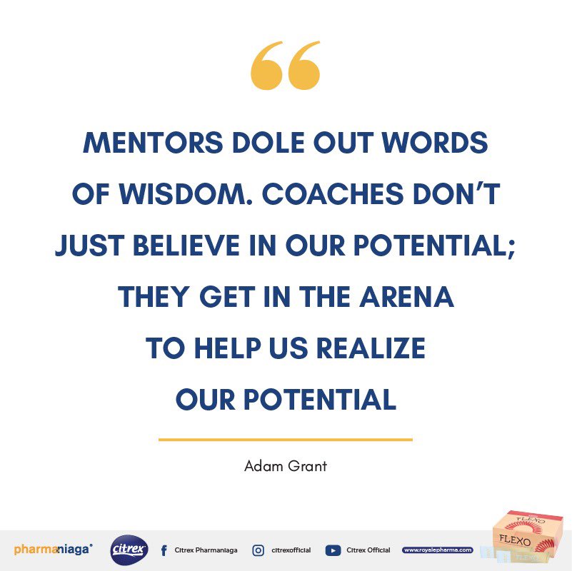 pharmaniaga_bhd's tweet photo. A mentor sees more talent and ability within you than you see in yourself. They help to unleash your hidden potential. 😇

#DIRAMonday #QuoteOfTheDay #Mondayquote #coach https://t.co/xbMDmIkA3w