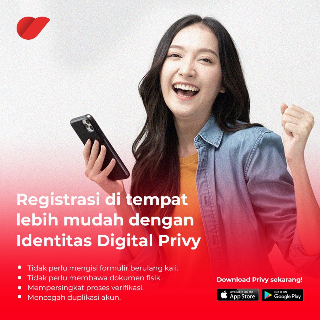 PrivyID's tweet photo. Registrasi di tempat lebih mudah dengan Identitas Digital Privy!
Scan QR code di mobile app Privy dan bagikan data kamu ke merchant dengan menyetujui user consent dan melalui Two Factor Authentication sehingga registrasi jadi lebih aman. #SatukanTujuan #ChooseRight #ChoosePrivy https://t.co/zxC5SGi8yY
