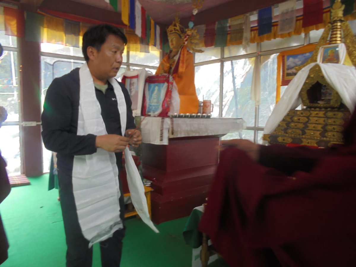 diprotawang's tweet photo. To promote and encourage tourism Honble MLA Tawang @TseringTashis visited #Holywaterfall #ChumigGyatse https://t.co/2SIHRx9fAi