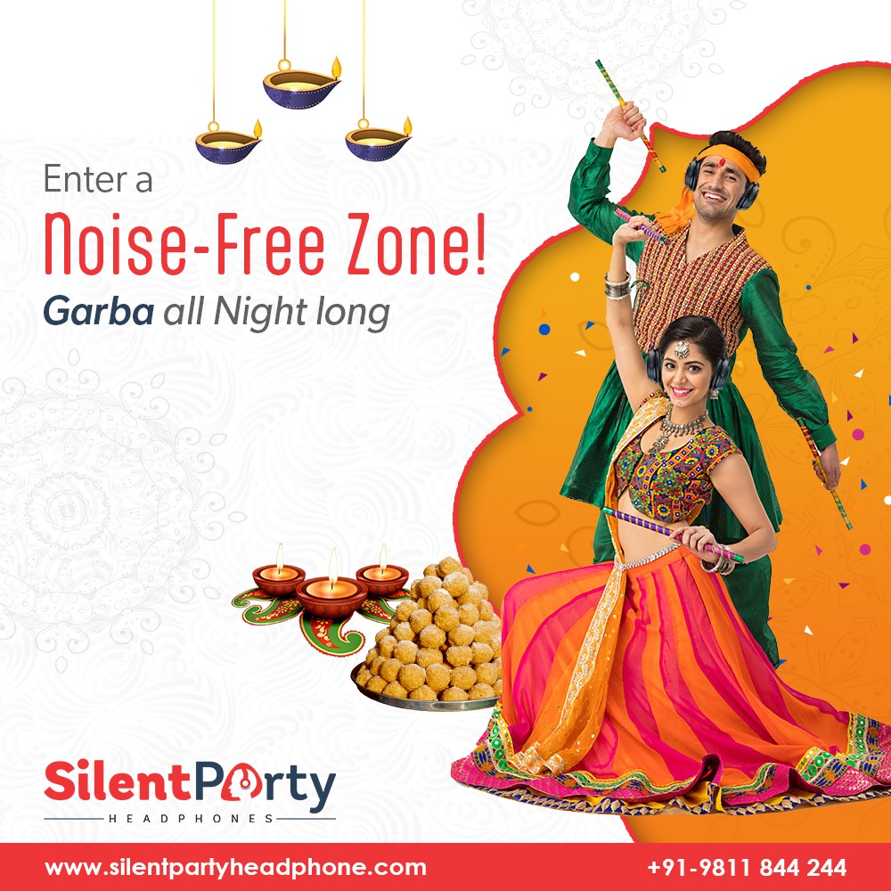 HeadphoneSilent's tweet photo. Want to put your Garba shoes on and dance the night away this Navratri? 

Rent exclusive top-notch silent headphones for Garba or dandiya nights! 

Call us now! - +91 - 9811 844 244

Read More: https://t.co/UZ9OjU3ry7

#silentdisco #silentgarba #silentdiscoheadphone #navratri2022 https://t.co/wo90JsDtAR
