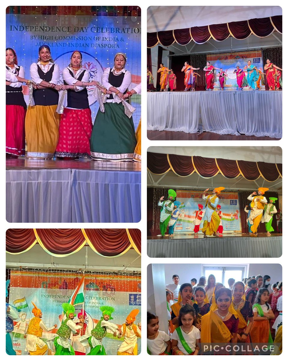 IndiainNZ's tweet photo. #AmritMahotsav
High Commission along with Auckland Indian Diaspora 
celebrated 76th Independence Day with enthusiasm. Members of the Indian community presented a cultural extravaganza[Unity in Diversity].
@MEAIndia @indiandiplomats @IndianDiplomacy @AmritMahotsav @MukteshPardeshi https://t.co/oECVVnBwGi